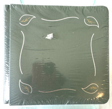 Creative Memories 7x7" Album with Pages Sage Green Silver Gold Leaf Border Seale