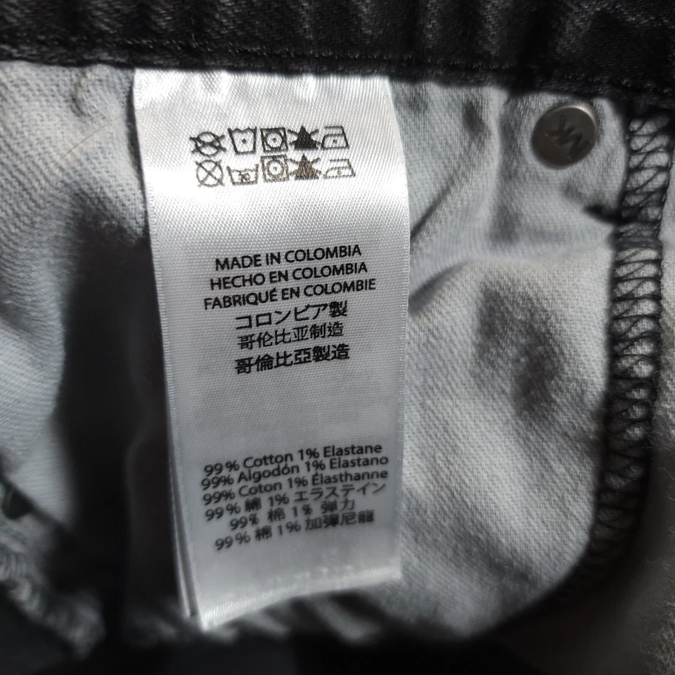 Michael Kors Jeans Men 34x32 34x30 Tailored Fit Stretch Cotton Blend Black - Image 3 of 4