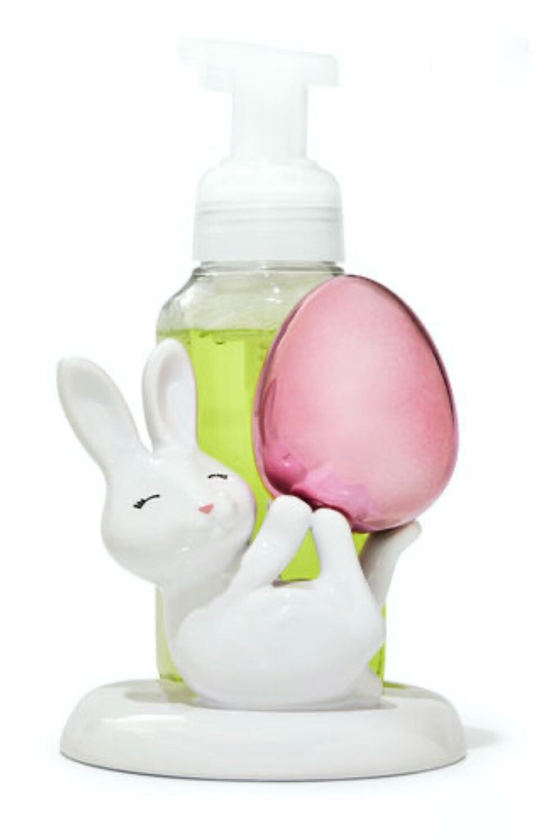 BATH BODY WORKS EASTER BUNNY EGG CERAMIC GENTLE FOAMING HAND