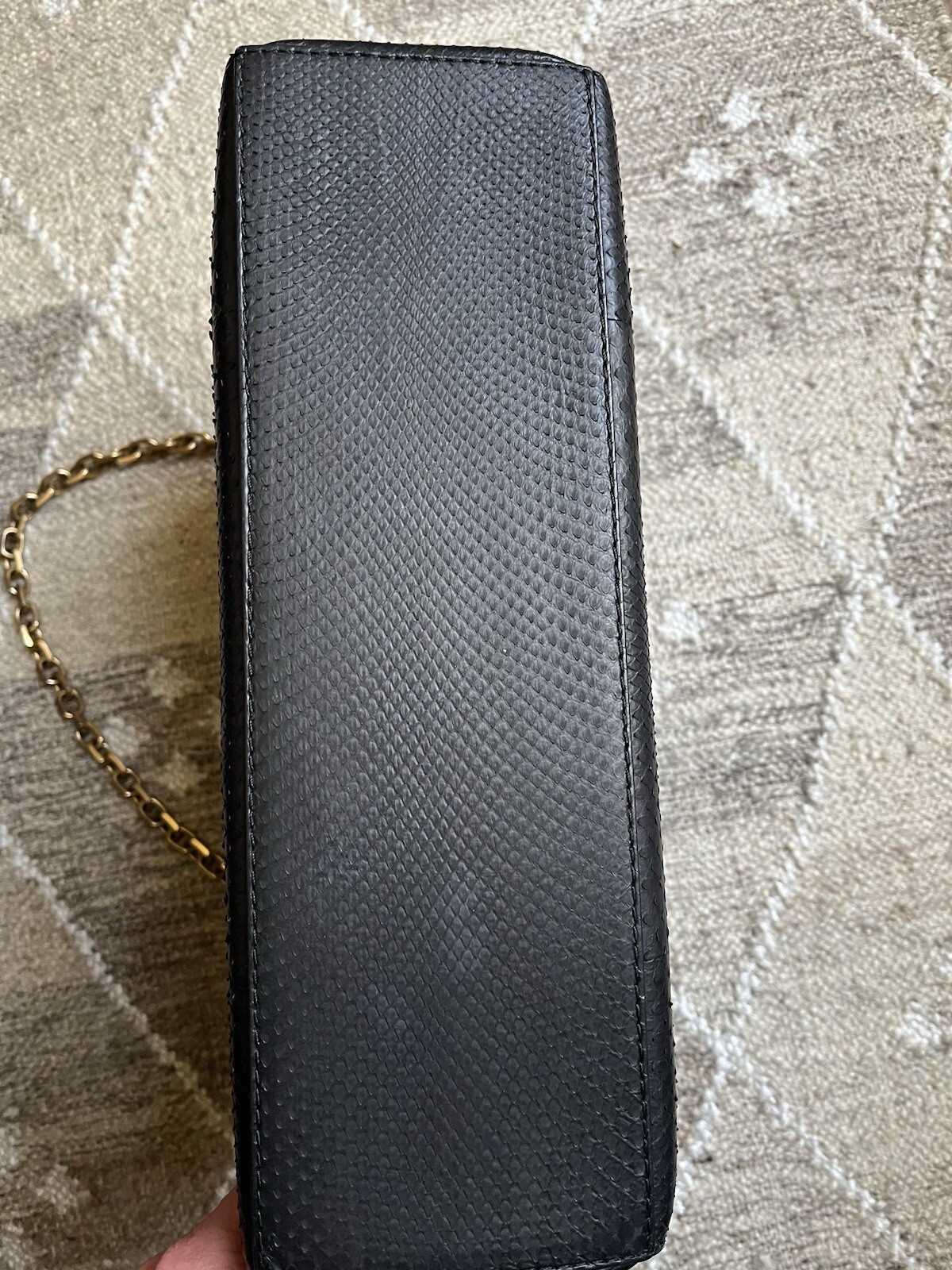 Calvin Klein Collection Black Python Snakeskin Sh… - image 8