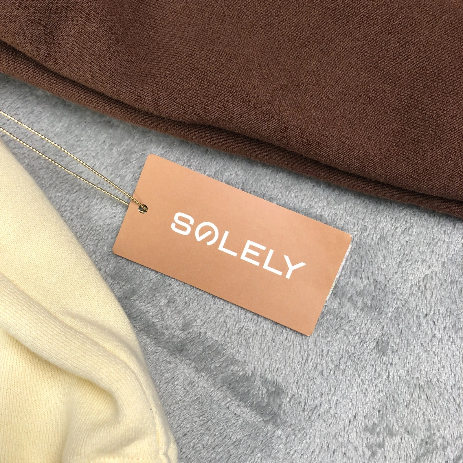 OFF WHITE Felpa con cappuccio Sololy Fly Empowered Harlem donna taglia L XL marrone avorio NUOVA