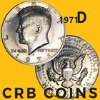 1971-D United States Kennedy Half Dollar - (Circulated) KM#A202b - HD71D
