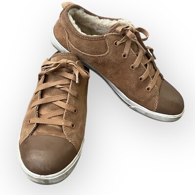 UGG UK 4 Kameron Schnürschuh Chestnut Sneaker Leder Lammfell flauschig warm Wildleder