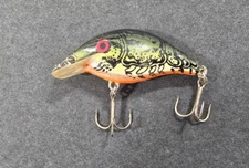 Pre-Rapala Luhr Jensen 1/16 MINI Speed Trap Vntg Crankbait: Green River Crawfish