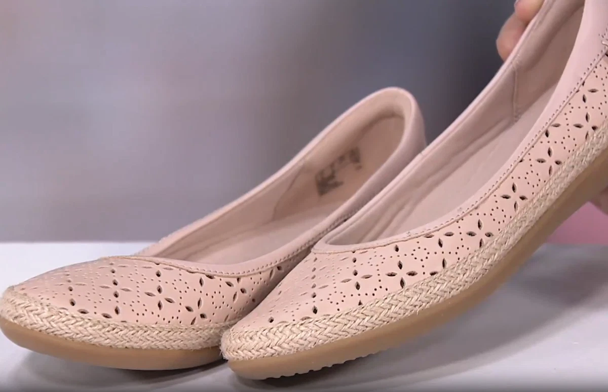 New Clarks Collection Perforated Slip On Flats Danelly Art