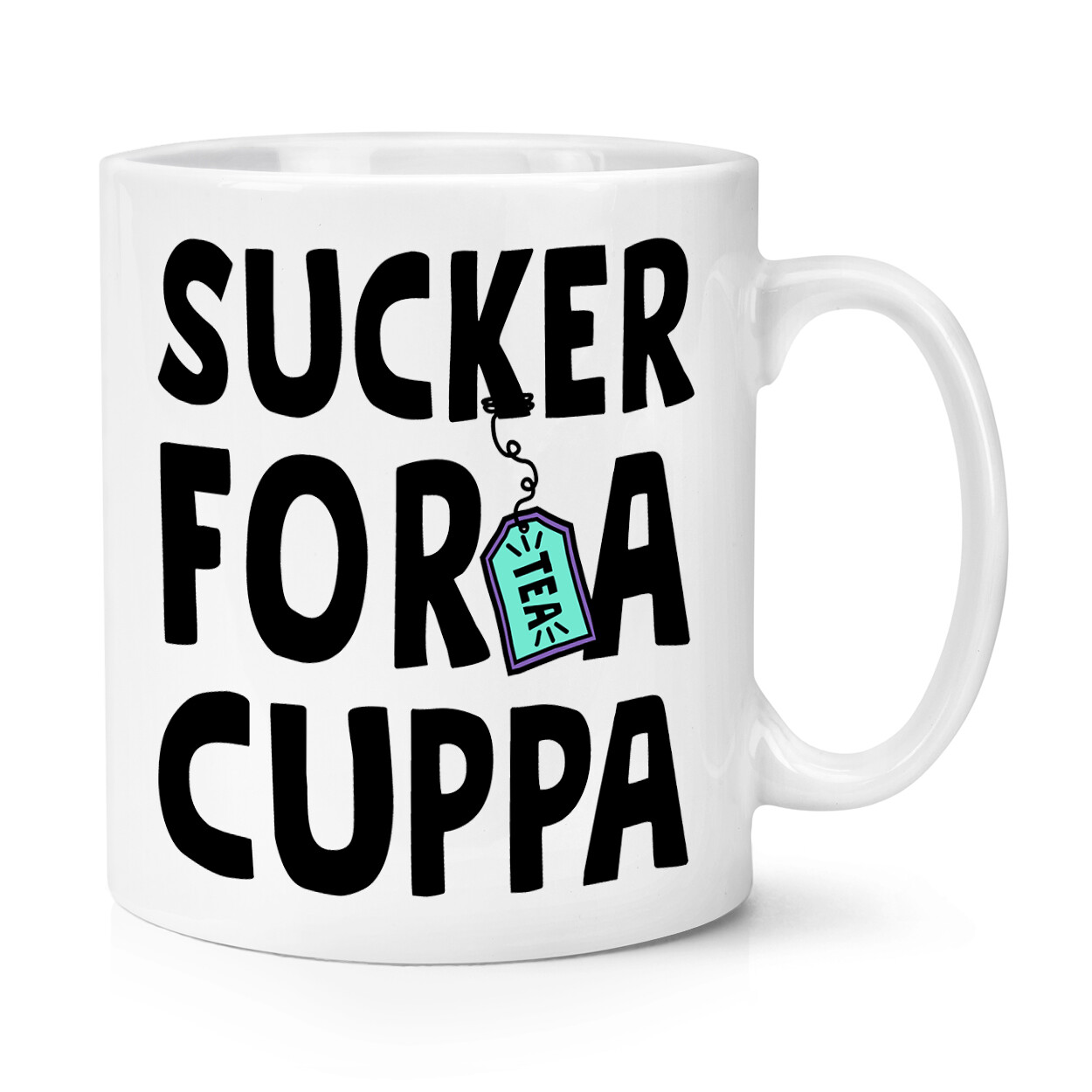 Sucker For A Cuppa 10oz Mug Cup Tea Coffee Fathers Day Mothers Funny Gift Joke
