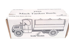 JLE ERTL 1935 Mack Tanker Truck Bank Mobil Oil 65 Yrs - HTF Diecast LNIB