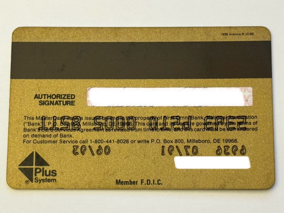 First Omni Bank MasterCard Credit Card▪️Vintage▪️Expired in