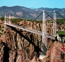 Suspension Bridge Royal Gorge Colorado Arkansas River Cooper Vintage