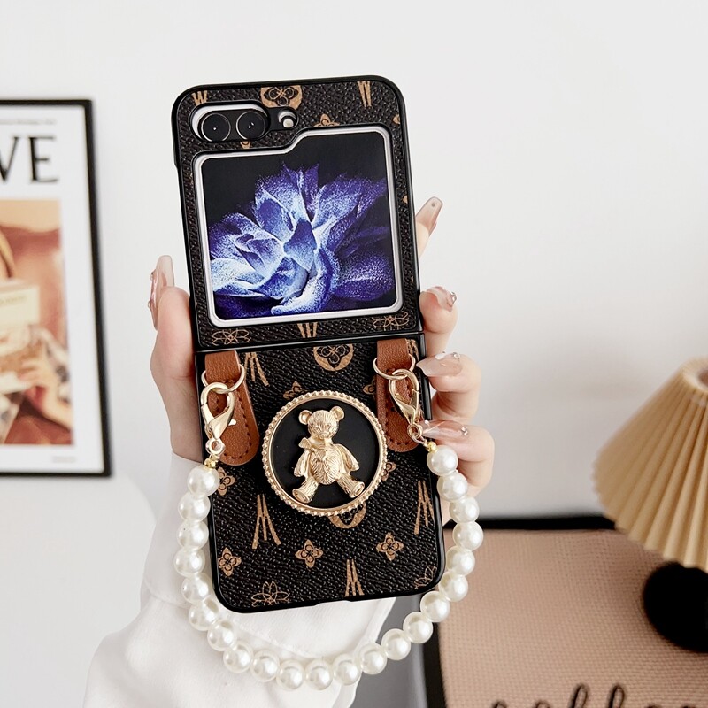 For Samsung Galaxy Z Flip 7 Flip 6 Flip 5 4 Luxury Retro Hand