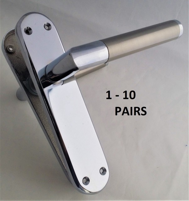 ELECTRA 7 Satin Chrome Duel Finish Lever on Rose Interior Door Handle Sets D21
