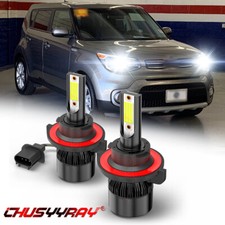 For Kia Soul 2014-2008 2019 - 2x 9008/H13 LED Headlight Hi/Low beam Bulbs Combo