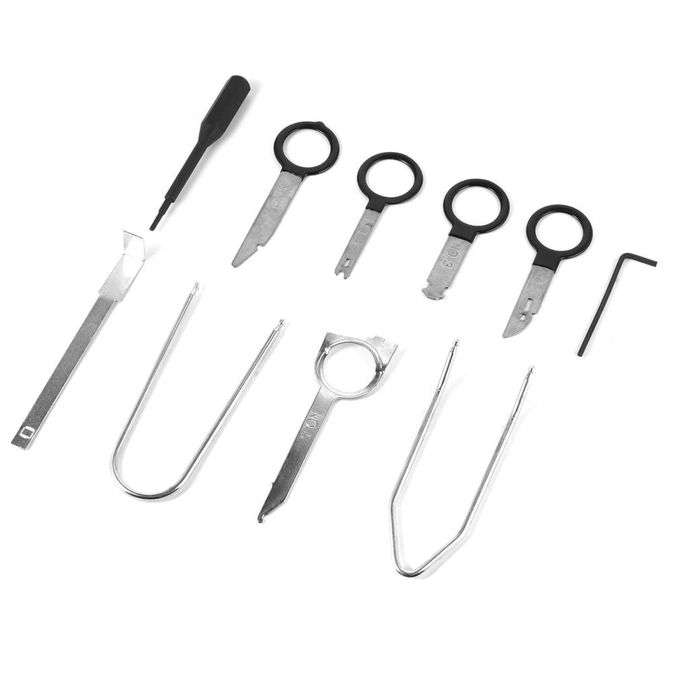 Car Stereo Radio Removal Tool Key Kit Compatible with Mercedes/BMW/VW/Audi/Ford - Image 4 of 4