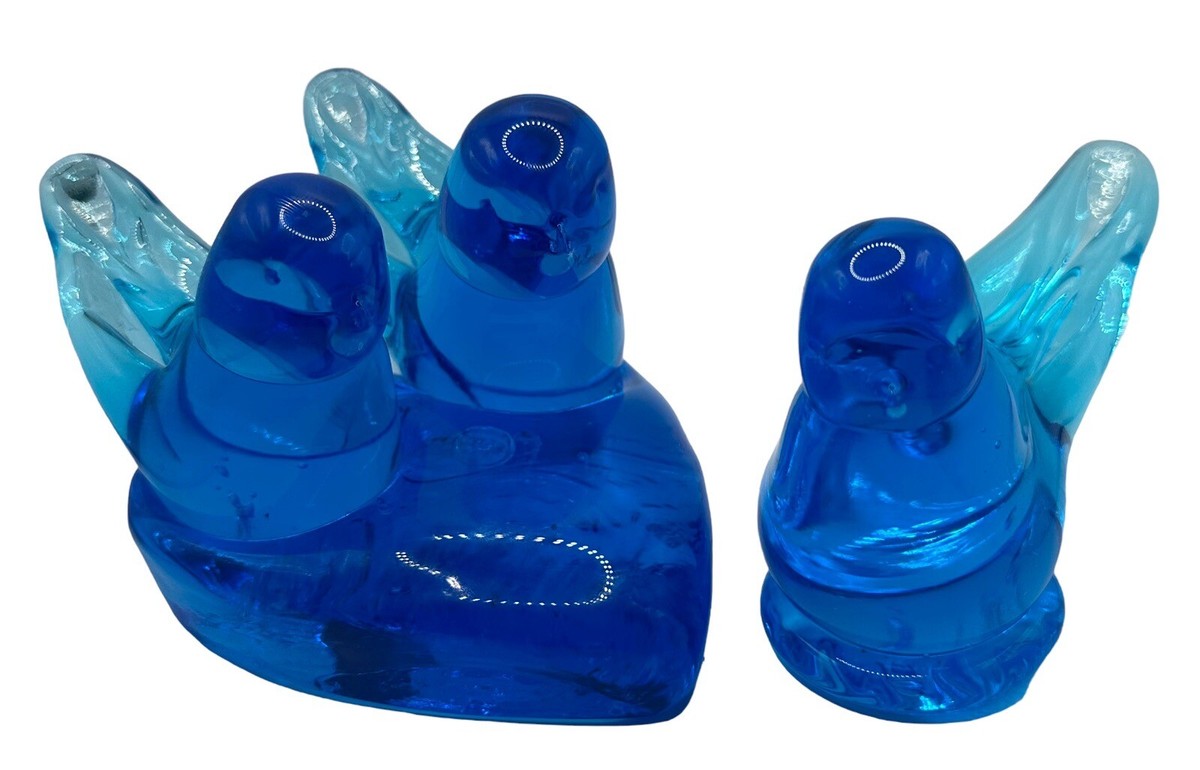 ガラスの青い鳥　２羽のペア　bluebird of hapiness ガラスの青い鳥 2羽のペア bluebird of hapiness VTG Ron Ray