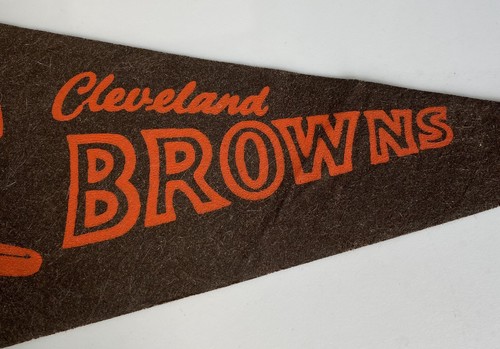NFL 1970s Vintage Mini Felt Cleveland Browns Pennant 12" X 5" - Picture 5 of 7