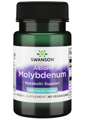 Swanson, Molybdenum Chelated 400 mcg 60 Kapseln ALBION Mineral