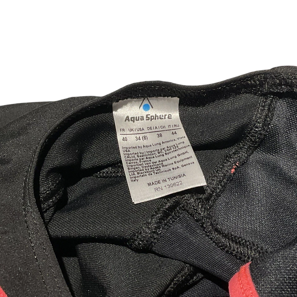 Traje de baño Aqua Sphere para mujer 1 pieza nuevo sin etiquetas talla 34/8 negro/rosa Foto 4 de 4