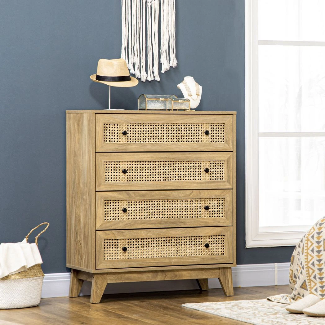 Wood dresser 4 drawer deals