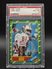 1986 TOPPS #161 Jerry Rice RC 49ers PSA 8