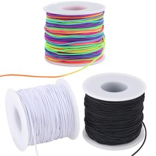 Stretchy String for Bracelets, 3 Rolls 1 mm 495 Feet Sturdy Elastic String Co...