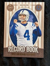 2019 Panini Legacy Football Adam Vinatieri Record Book Card Colts