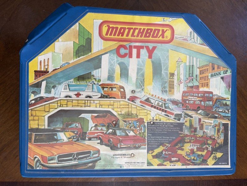 VINTAGE 1976 LESNEY Products Matchbox City Playset Case 49-58079 "Incomplete"