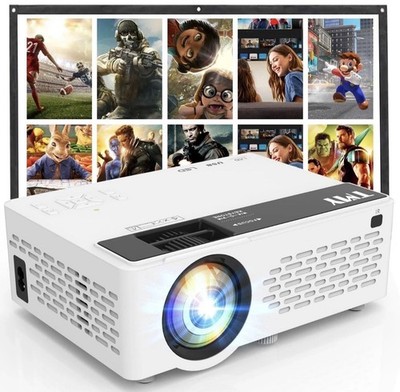 TMY 1080P Full HD Portable Mini Projector Upgraded Bluetooth Movie Projector ...