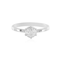 Cavill Zirkon Silberring Damen 1,189Ct Rundschliff Platin 925 Sterling Eleganz