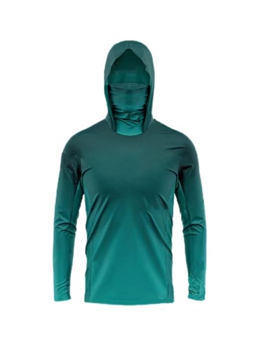 Masque à Capuche Pêche Manches Longues Homme Anti-UV Protection Solaire Vêtements Chemise Poisson - Photo 10/19