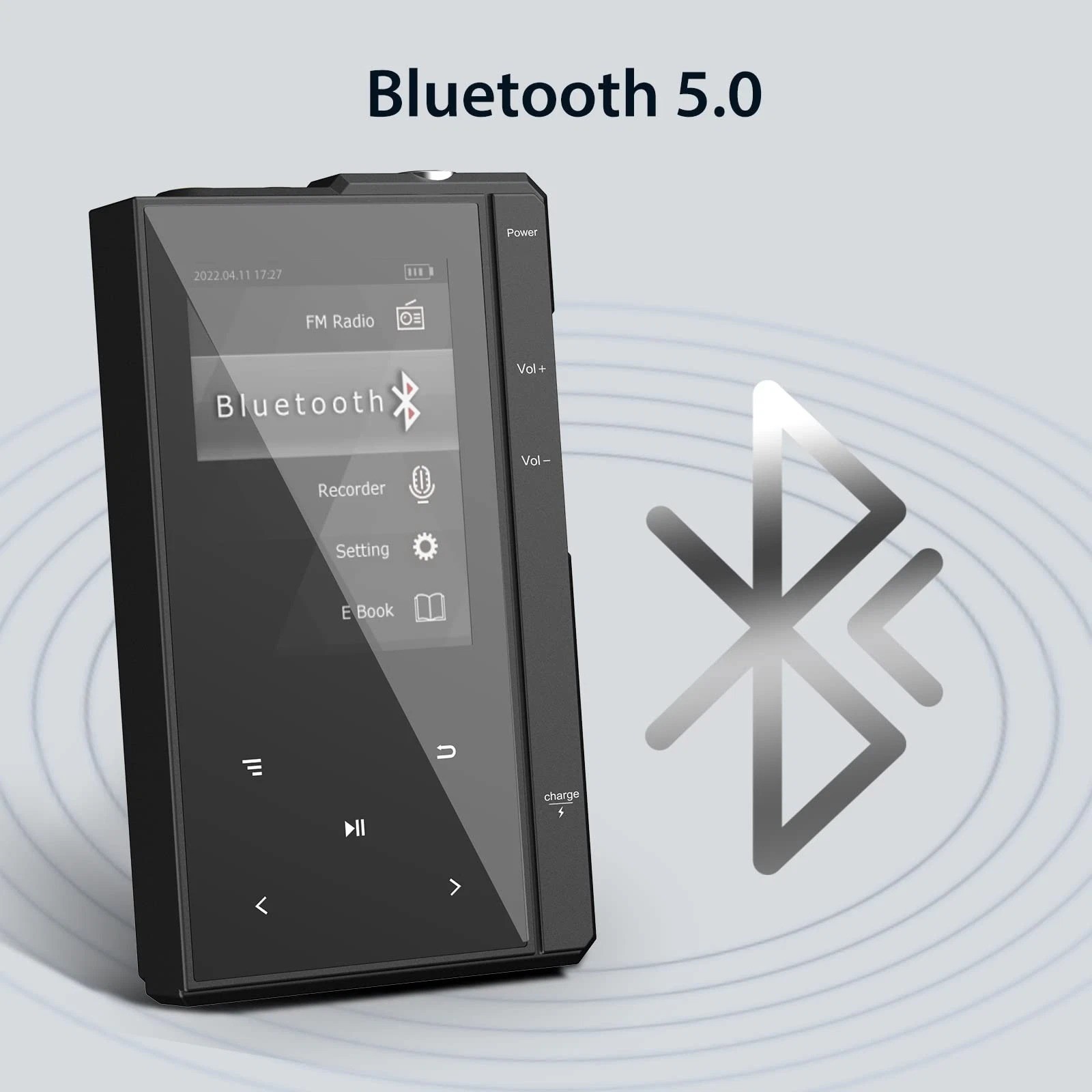 96GB MP3 Player with Bluetooth 5.0 – 90-Hour Battery Life Hi-Fi Music Player