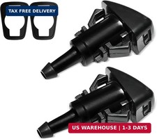 2PCS Front Windshield Washer Nozzles, Windshield Wiper Sprayer Jet Kit Replaces