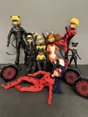 Miraculous -Lady Bag Puppen Sammlung-Cat Noir- Queen Bee-Rena Rouge 6 Puppen