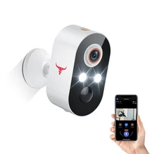 2 Pack Wireless Security Camera System Smart Night Vision Outdoor WiFi Cameras