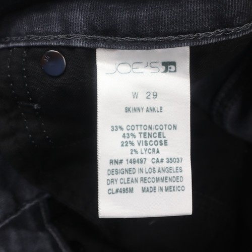 Joes Jeans Womens 29 Skinny Fit Ankle Stretch Raw Hem Dark Gray Mid Rise Denim - Picture 2 of 10