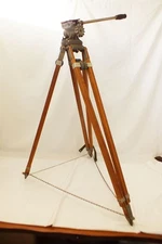 Vtg Camera Equipment Co Junior Tripod Wood Industrial Design Cogs Machine Age