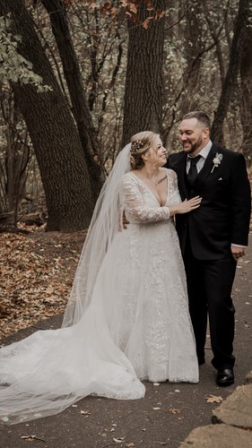 Raw edge cathedral veil 108in long, Worn One Bride. #wedding