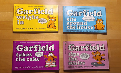 Garfield Comicstrip Taschenbuch Lot 4x Jim Davis Ballantine Books 1982 EN