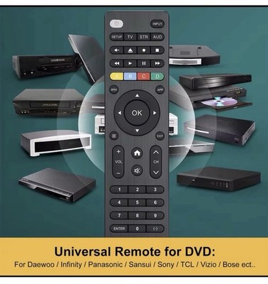 Universal Infrared Remote Control - Compatible with LG, Samsung, Vizio, and More