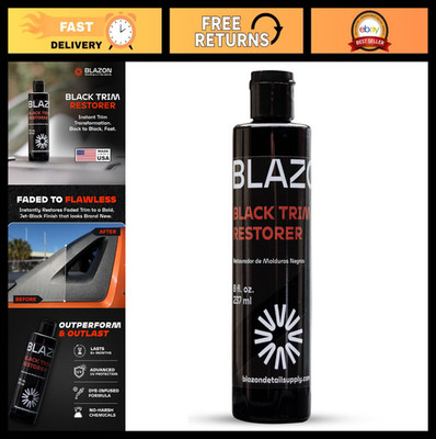 Dye-Infused Black Trim Restorer for Faded Exterior, Scratch Correction & UV Prot