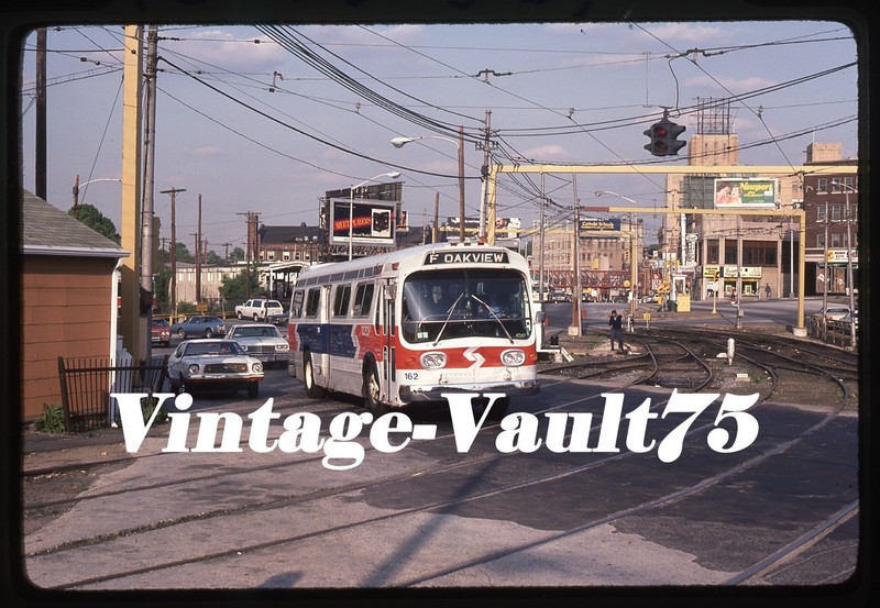 ORIGINAL SLIDE BUS 162 SEPTA PHILADELPHIA 69TH ST TERM KODACHROME 1983