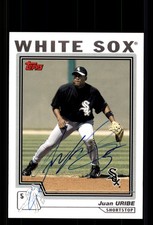 Signed Baseball Card Auto Juan Uribe 2004 Topps Traded & Rookies #T4 White Sox