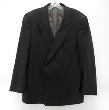 VTG Christian Dior Monsieur Sport Coat Men 44 Gray Blazer Wool Double Breasted