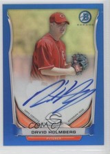 2014 Bowman Prospect Chrome Blue Refractor /150 David Holmberg #BCAP-DH Auto l5x