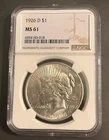 1926 D Peace Silver Dollar NGC MS61