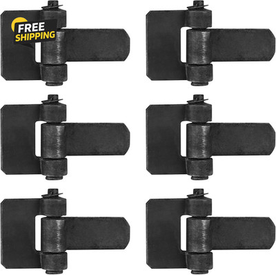 6 Pcs Weld-On Trailer Hinges, 5-1/8'' X 3-1/4'', Strap Style Long Leaf Door Hinge