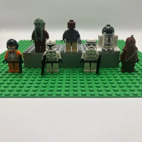 Lot Of 7 Lego Starwars Minifigures Including Mace Windu - Good Condition!
