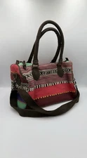 Vtg 90s Sun n Sand Handwoven Rug Bag