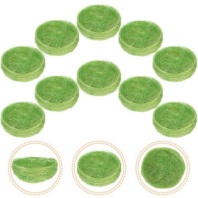  10 Pcs Gartenvogelnest Vogelnestdekorationen Mikro-Landschaftsdekor Kleines