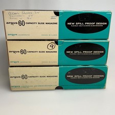 Lot of 3 Argus Slide Magazine- 60 Slide Capacity- No. 587
