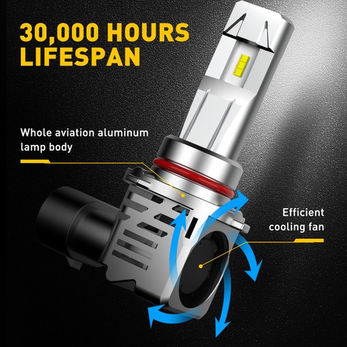 4PCS 9005 9006 Led Combo Headlight Light Fog Kit High Low Beam Bulbs White 6000k - Picture 4 of 10